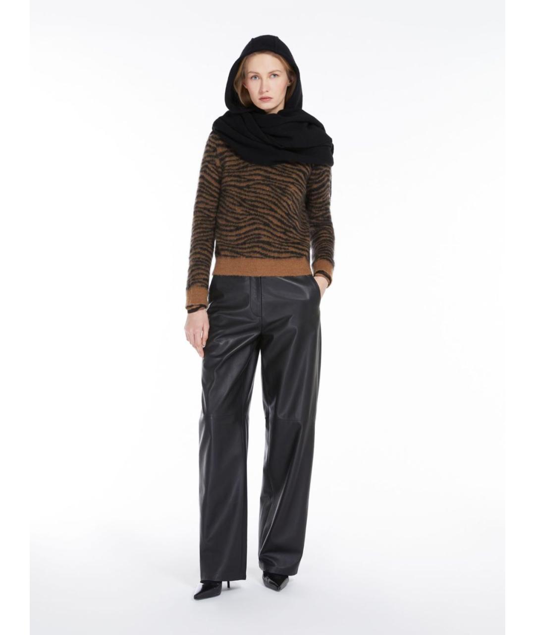 MAX MARA STUDIO Коричневый шерстяной джемпер / свитер, фото 4