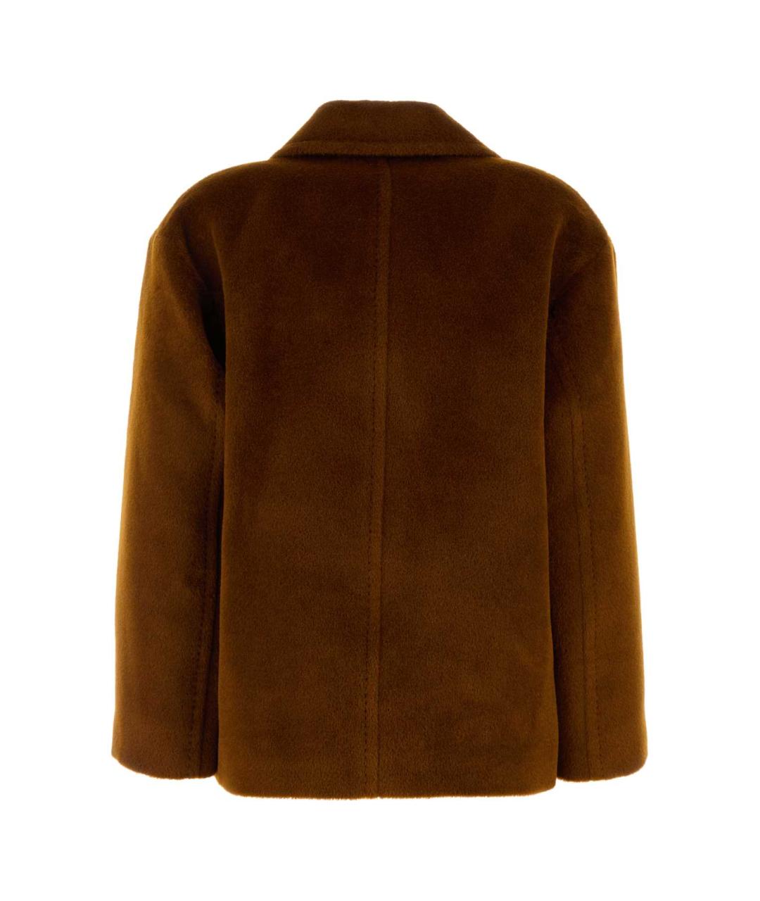 MAX MARA STUDIO Коричневое шерстяное пальто, фото 2
