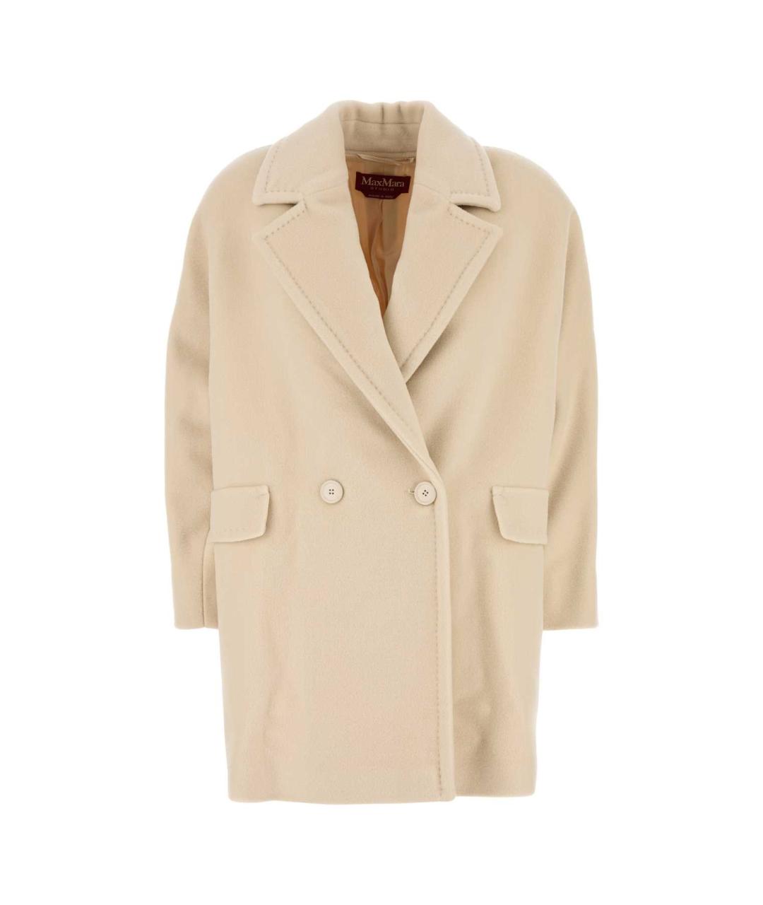 MAX MARA STUDIO Бежевое шерстяное пальто, фото 1