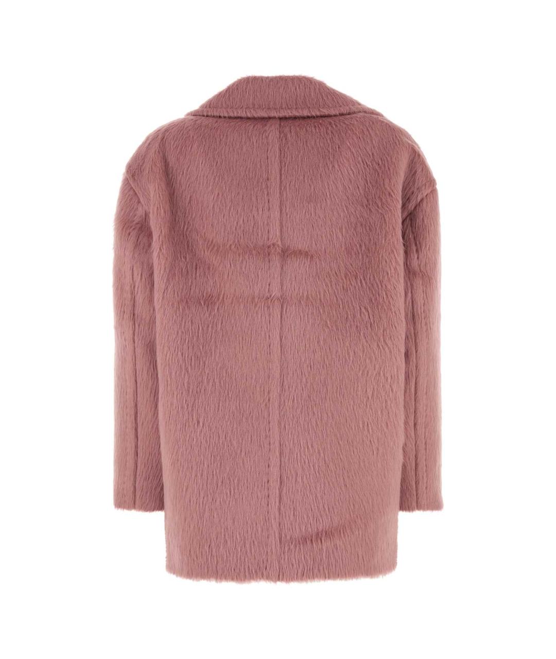 MAX MARA STUDIO Розовое шерстяное пальто, фото 2