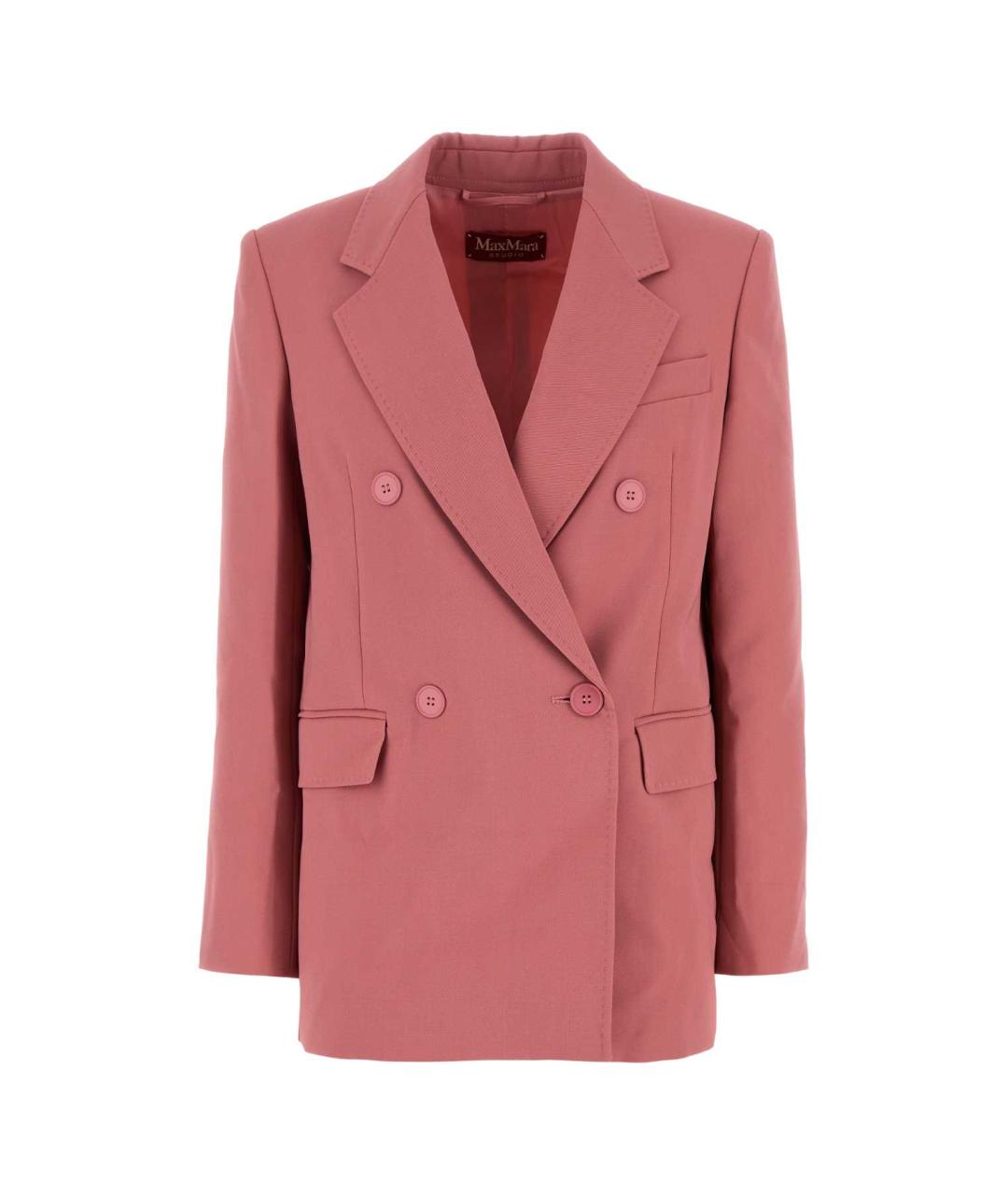MAX MARA STUDIO Розовый полиэстеровый жакет/пиджак, фото 1