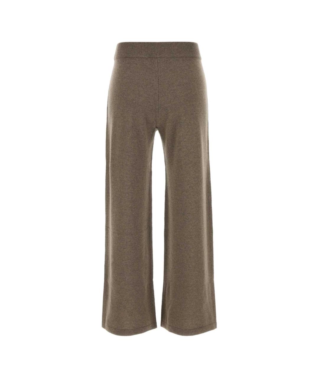 WEEKEND MAX MARA Коричневые кашемировые прямые брюки, фото 2