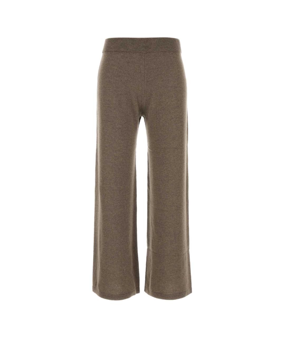 WEEKEND MAX MARA Коричневые кашемировые прямые брюки, фото 1