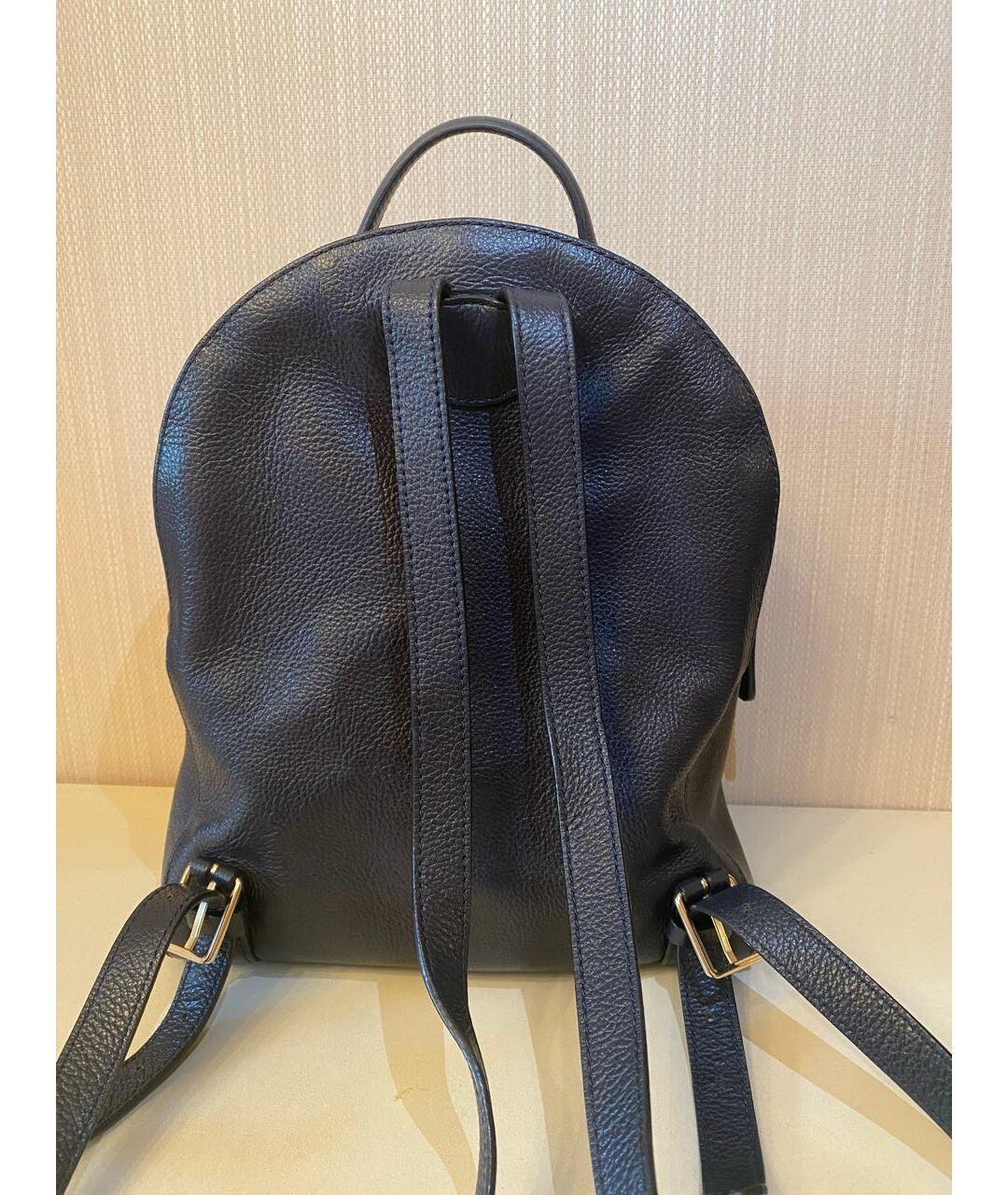 COCCINELLE Темно-синий кожаный рюкзак, фото 2