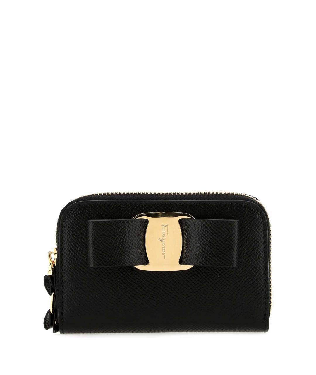 FERRAGAMO Черный бархатный кошелек, фото 1