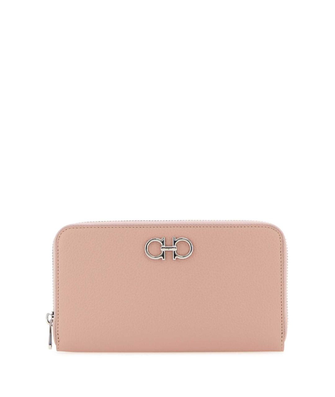 FERRAGAMO Розовый кожаный кошелек, фото 1
