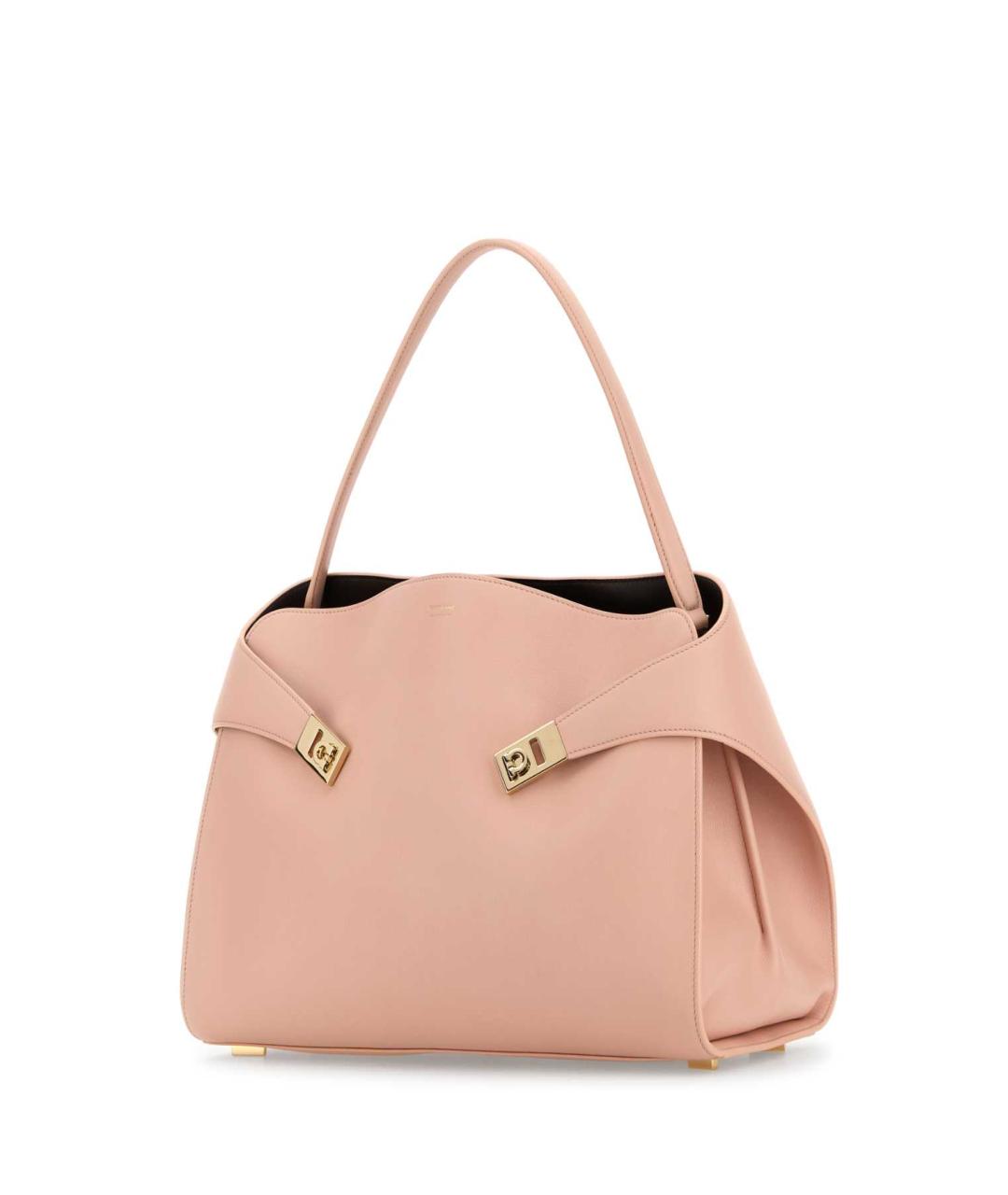 FERRAGAMO Розовая кожаная сумка тоут, фото 2