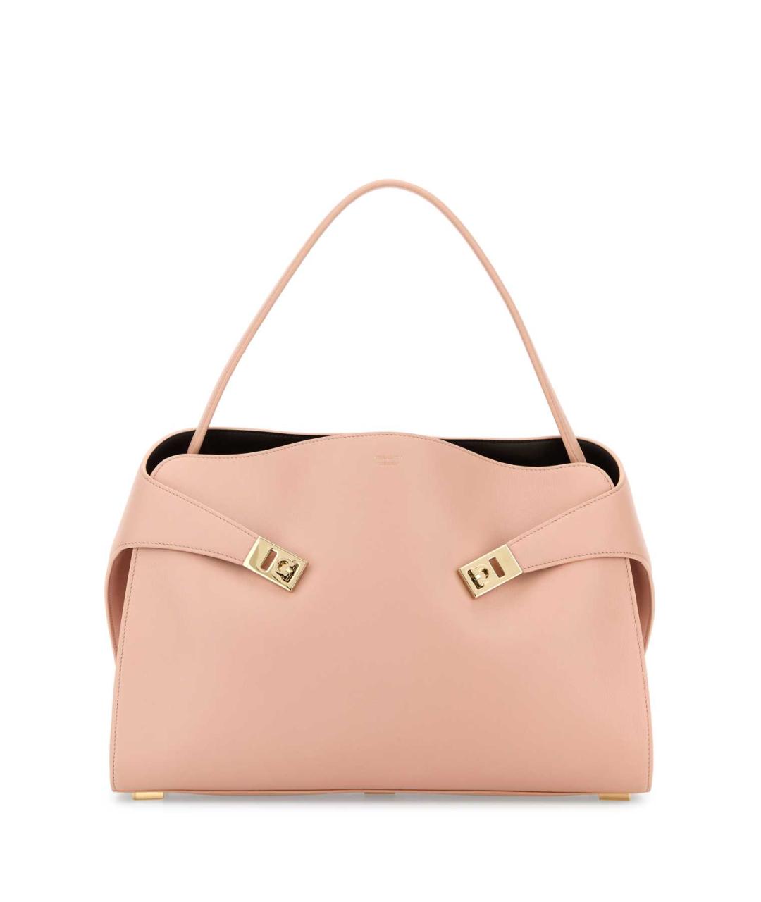 FERRAGAMO Розовая кожаная сумка тоут, фото 1