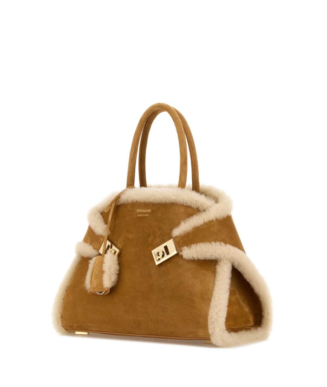 FERRAGAMO Бежевая кожаная сумка тоут, фото 2