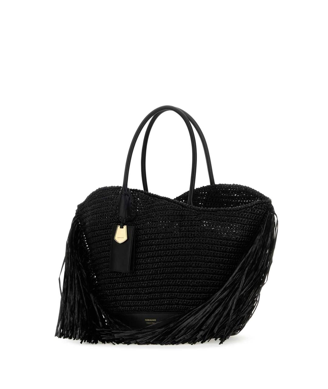 FERRAGAMO Черная сумка тоут, фото 2