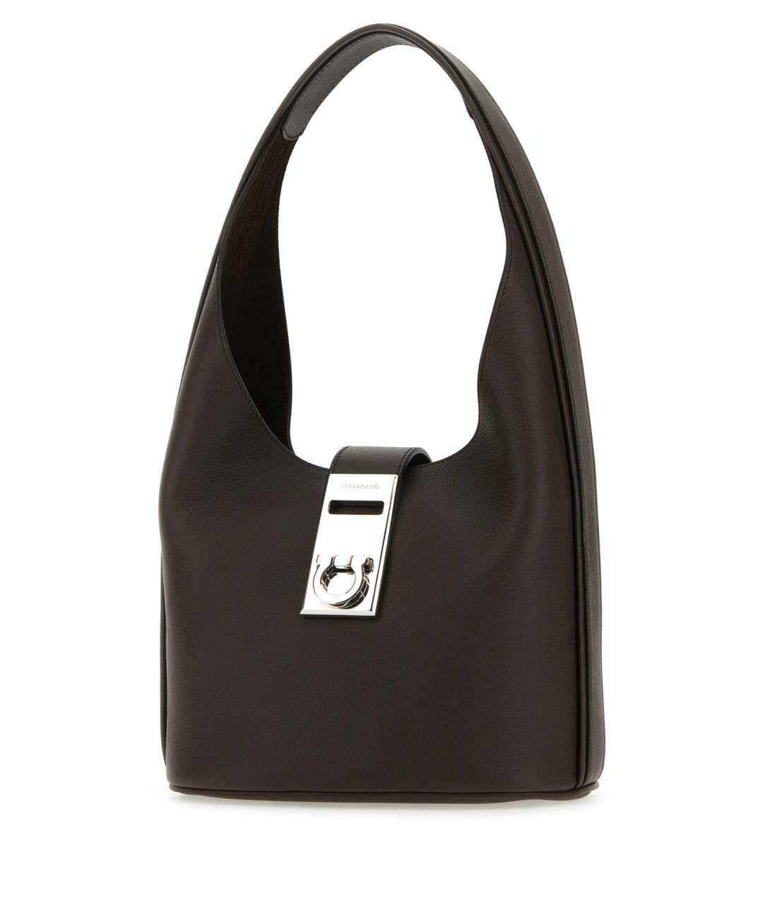 FERRAGAMO Коричневая кожаная сумка через плечо, фото 2