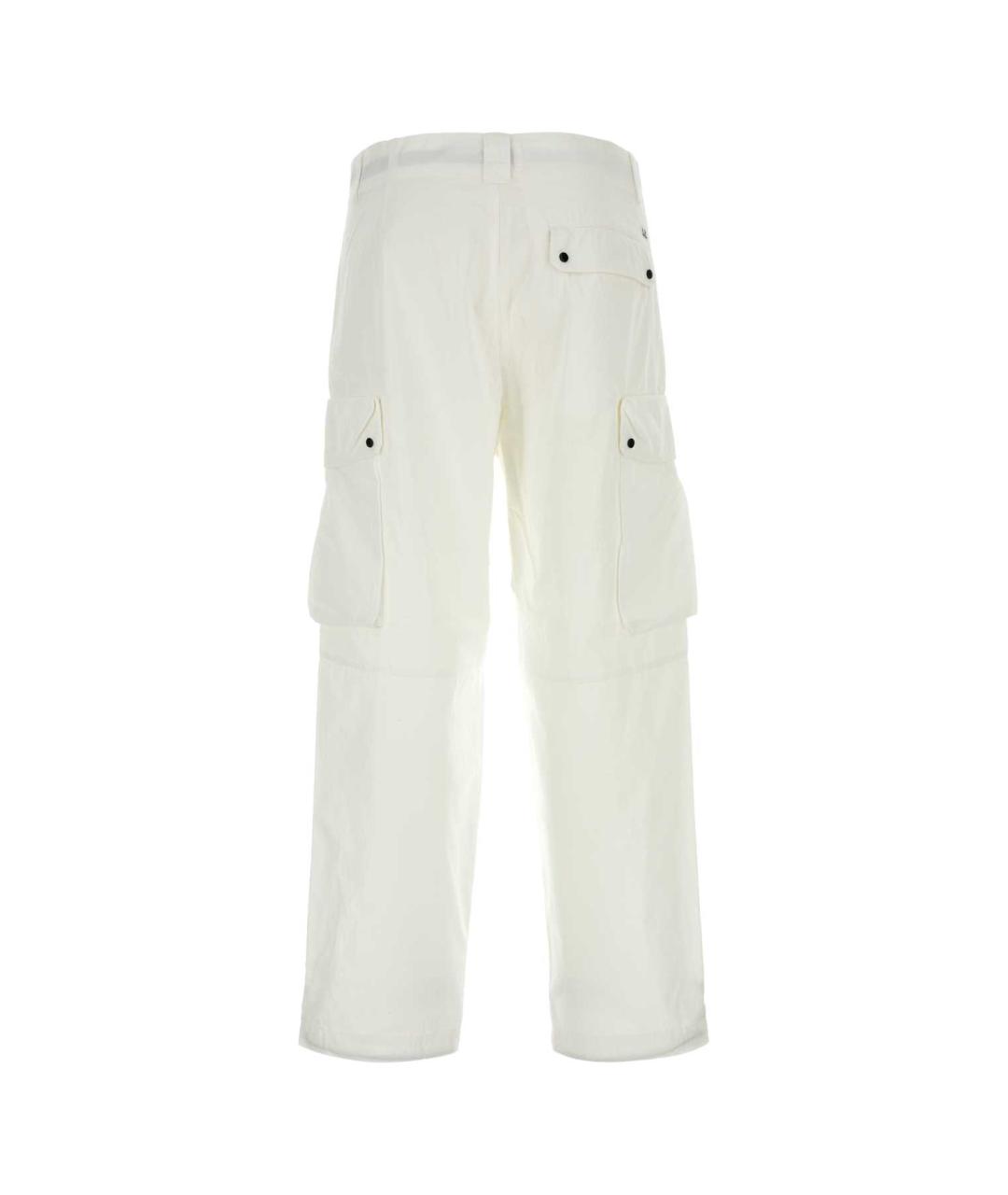 CP COMPANY Белые хлопковые прямые брюки, фото 2