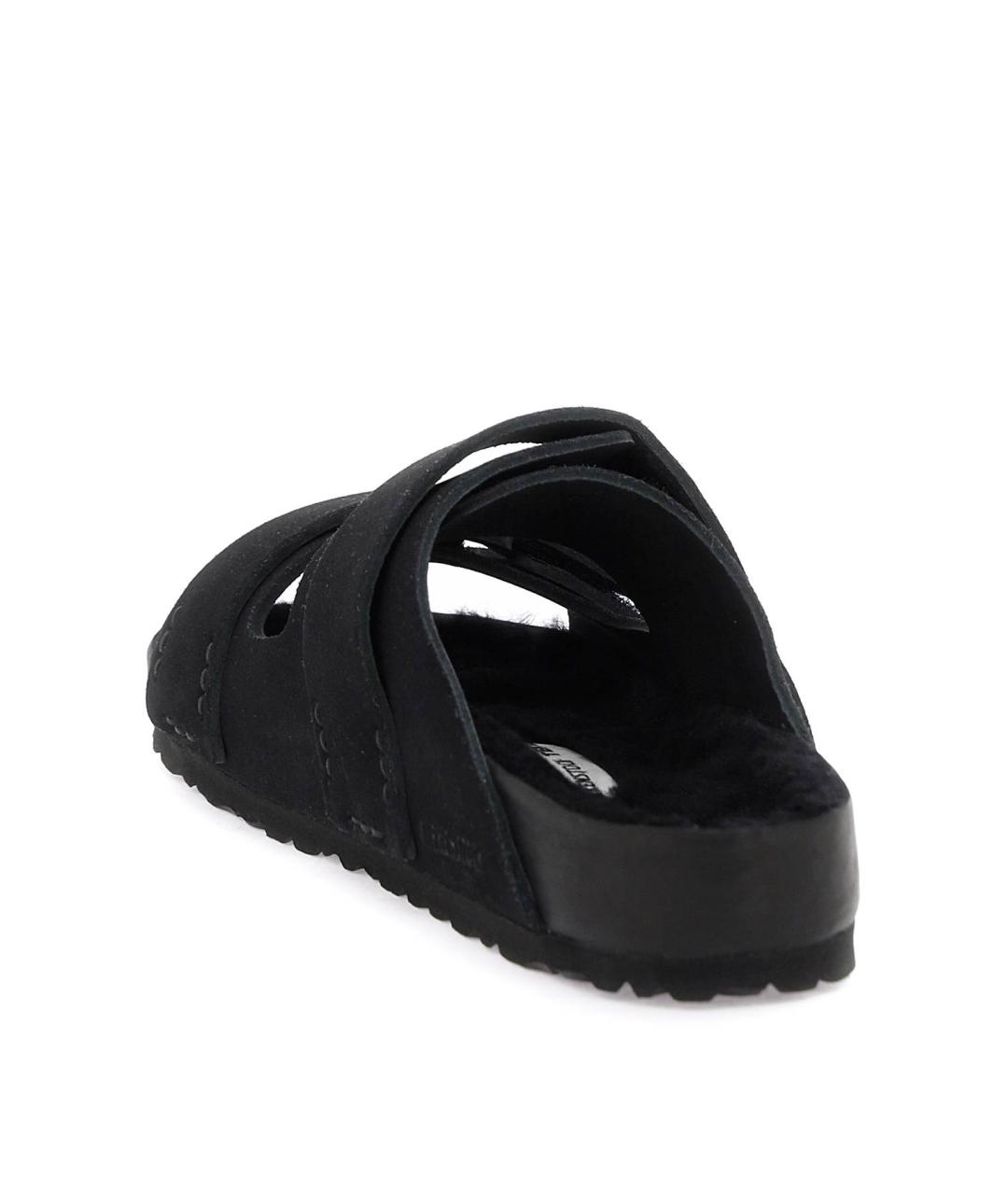 BIRKENSTOCK Черные замшевые шлепанцы, фото 4