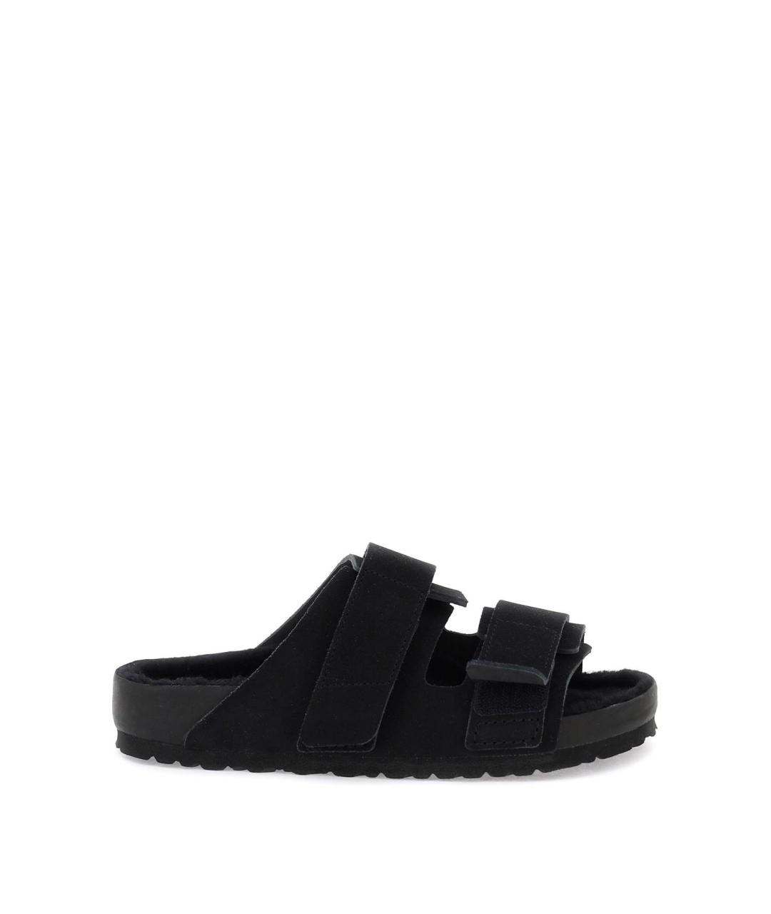 BIRKENSTOCK Черные замшевые шлепанцы, фото 2
