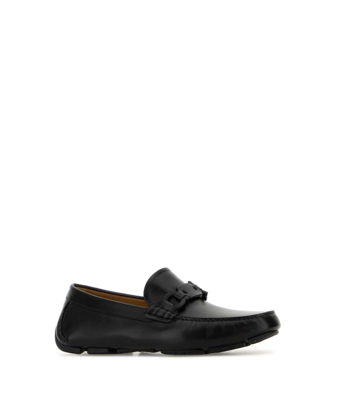 FERRAGAMO Черные кожаные мокасины, фото 2