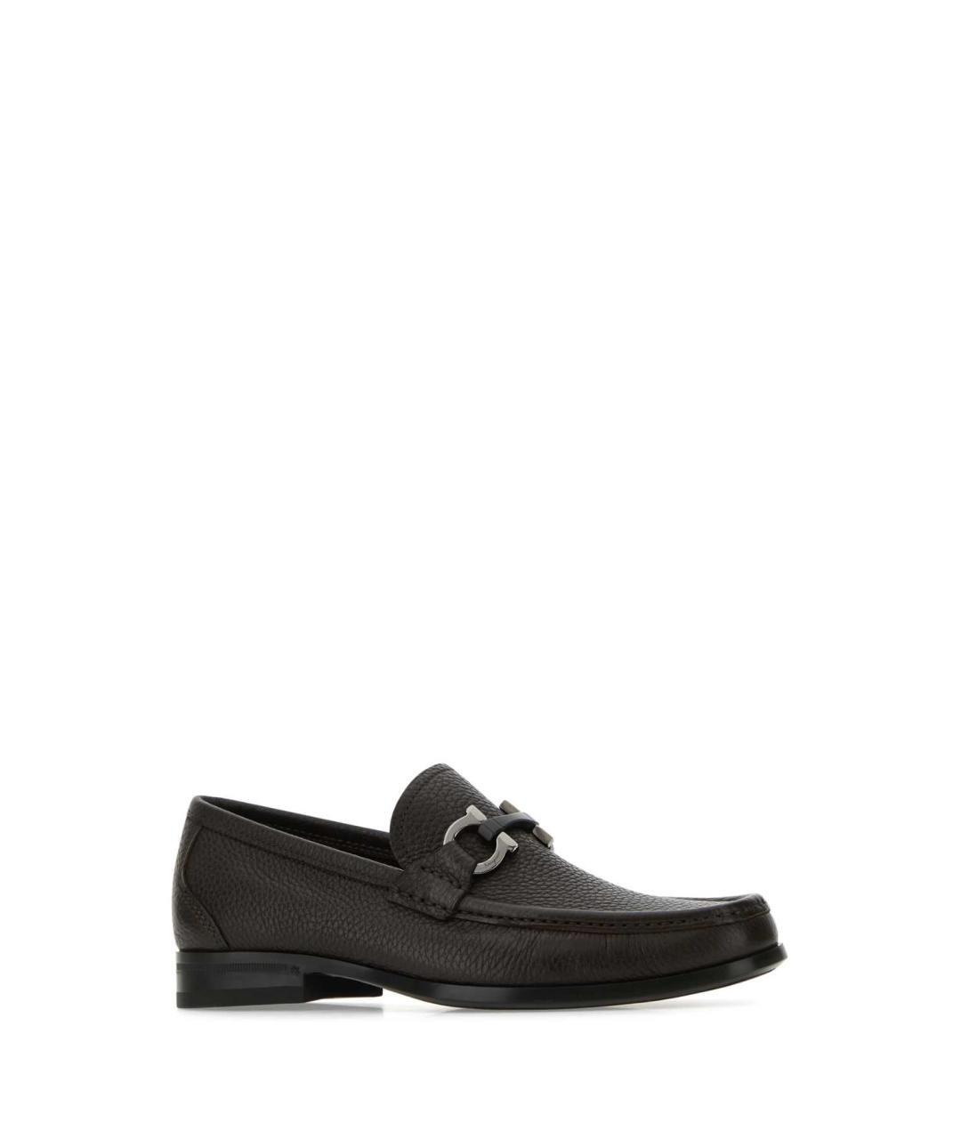 FERRAGAMO Коричневые кожаные лоферы, фото 2