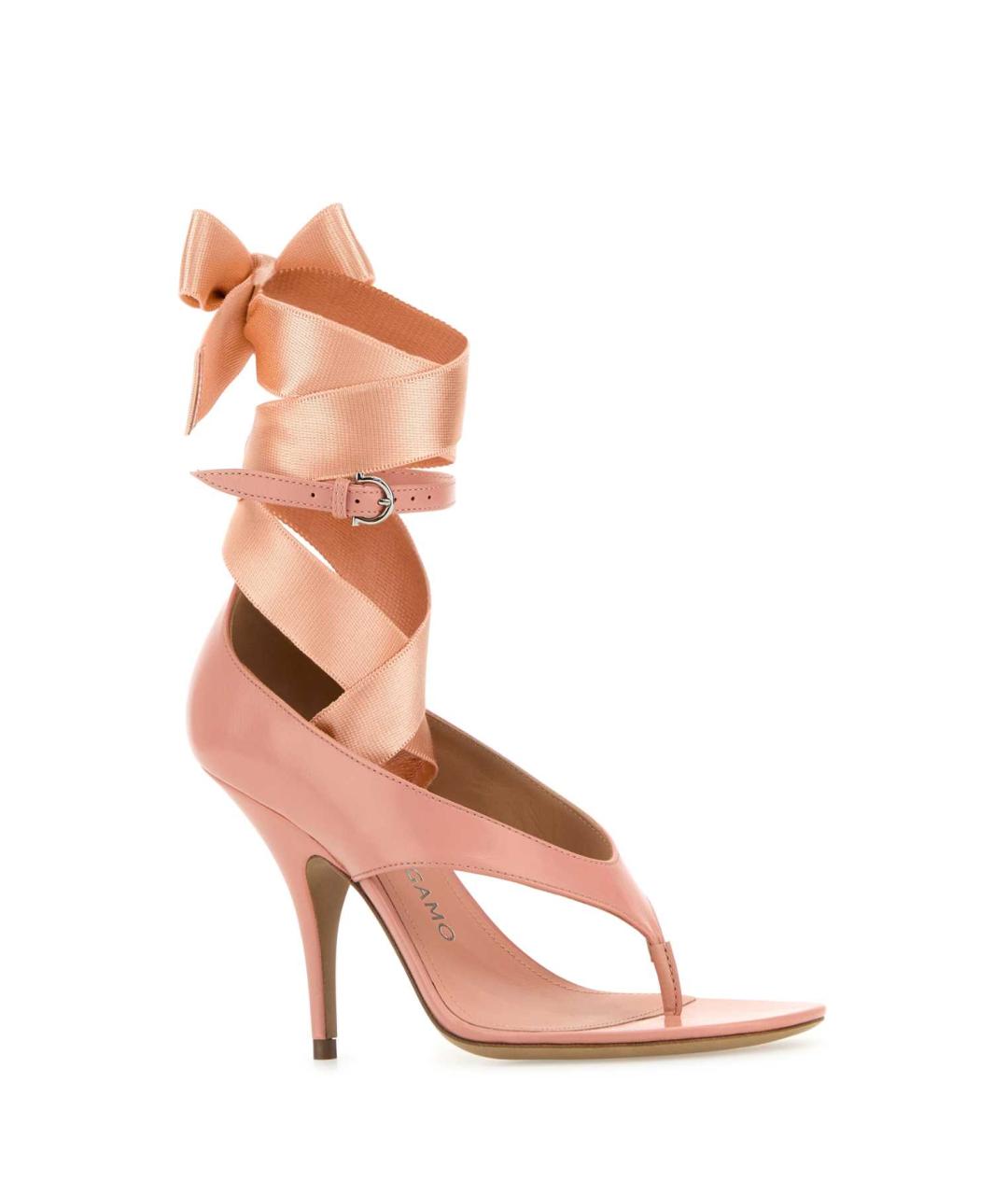 FERRAGAMO Розовые кожаные босоножки, фото 2