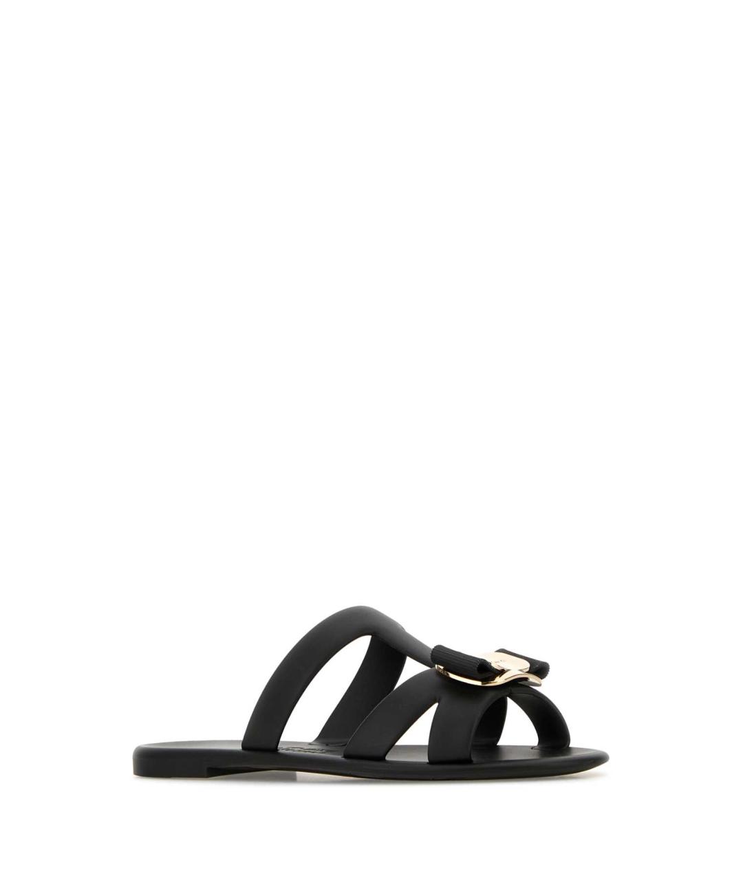 FERRAGAMO Черные шлепанцы, фото 2