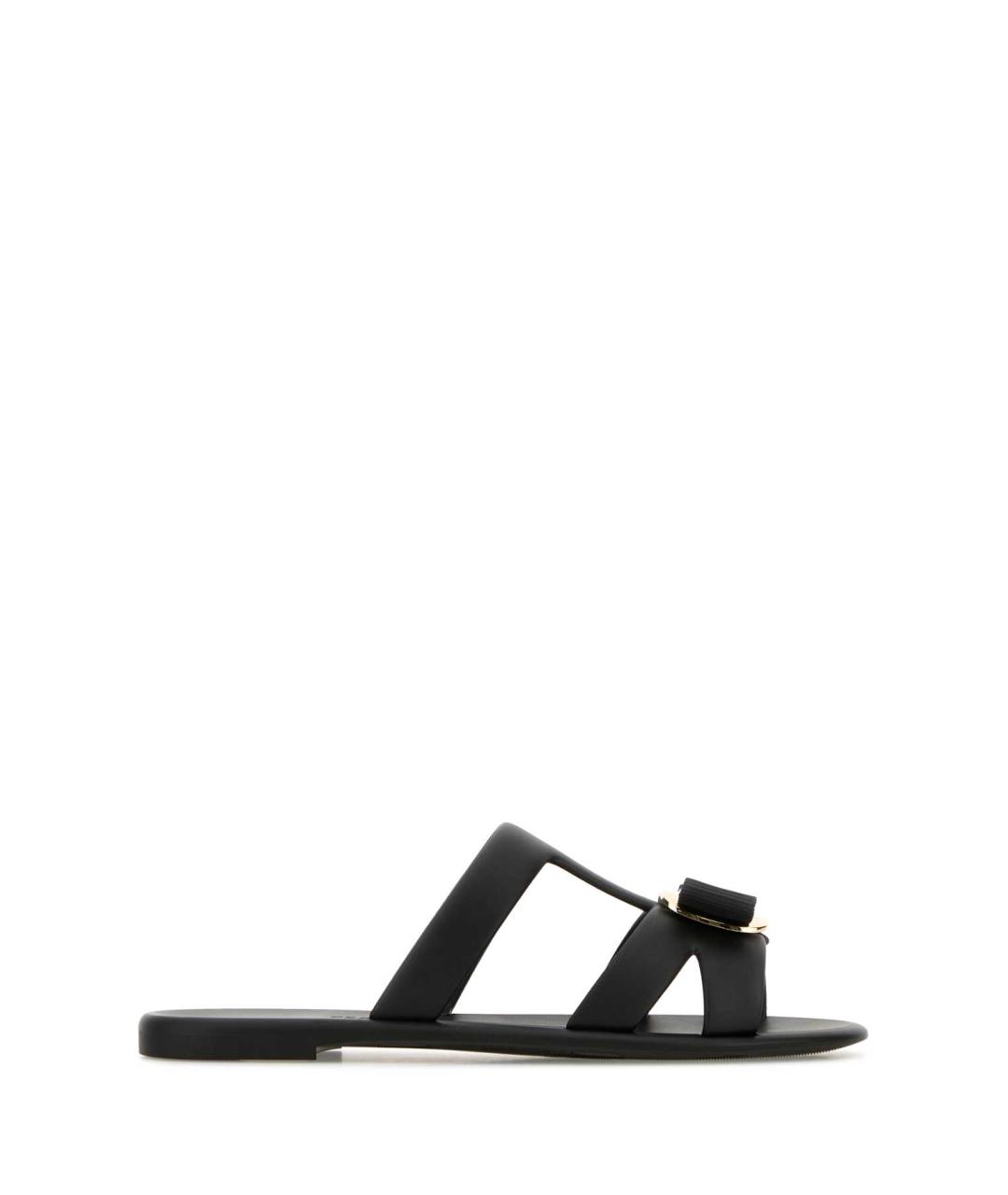 FERRAGAMO Черные шлепанцы, фото 1