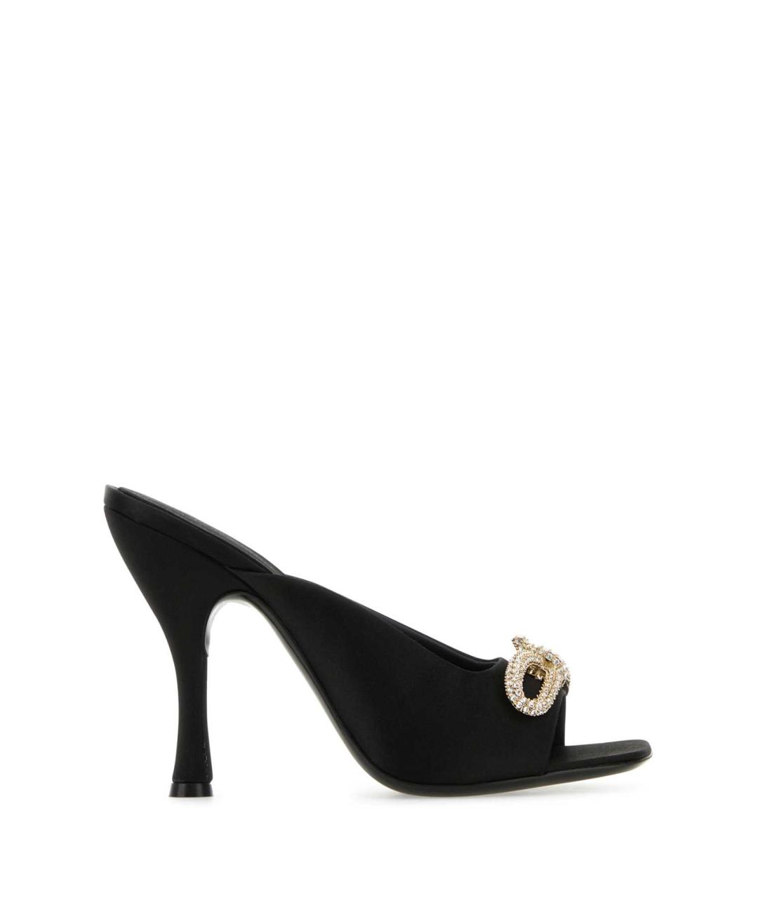 FERRAGAMO Черные текстильные мюли, фото 1