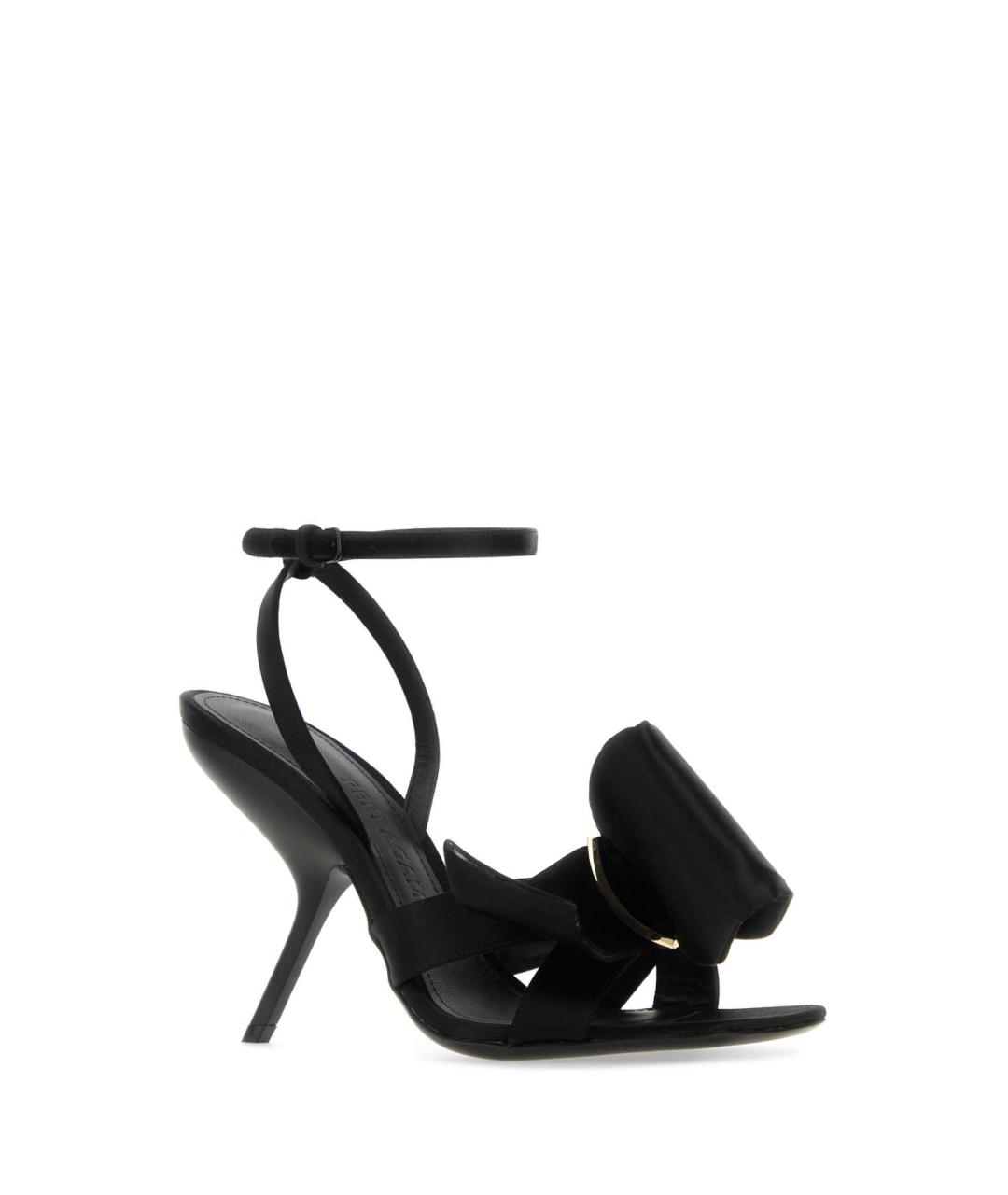 FERRAGAMO Черные текстильные босоножки, фото 2