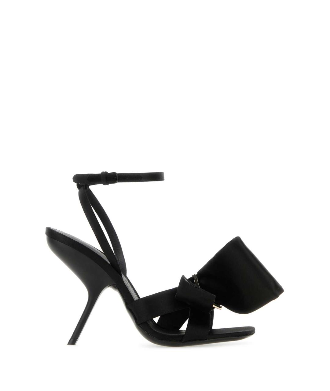 FERRAGAMO Черные текстильные босоножки, фото 1