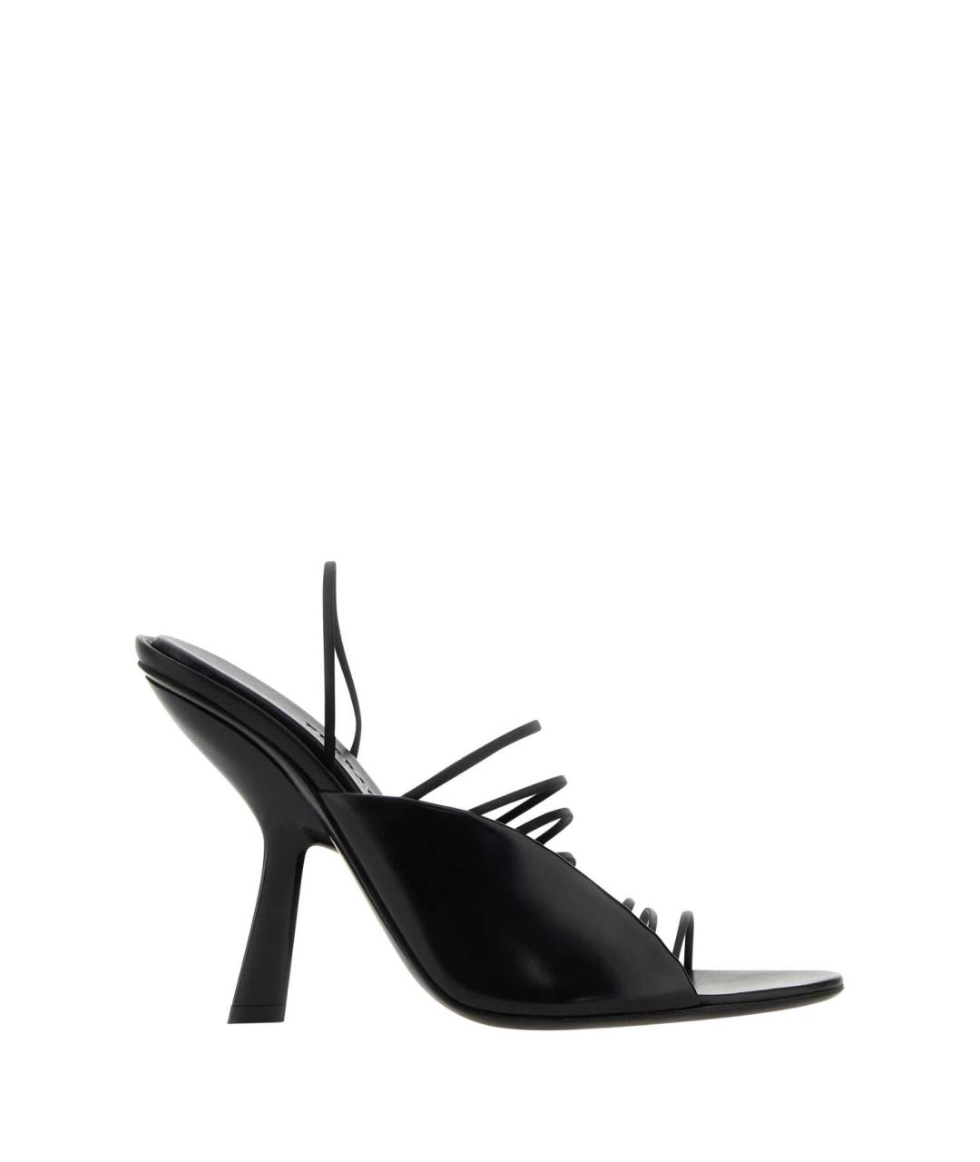 FERRAGAMO Черные кожаные босоножки, фото 1