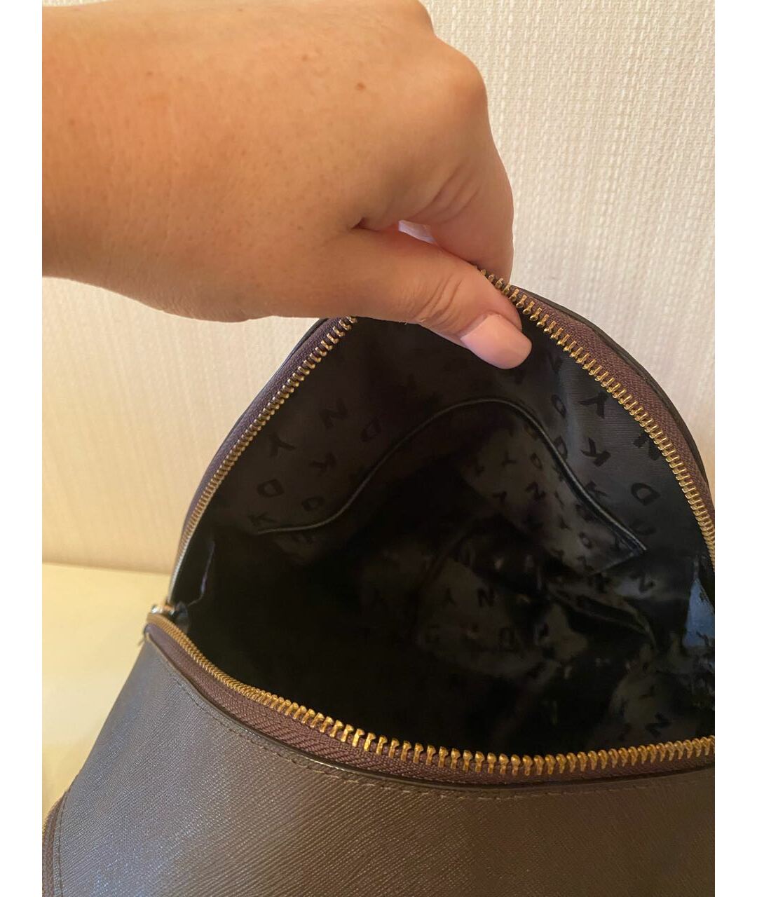 DKNY Коричневый рюкзак из искусственной кожи, фото 4