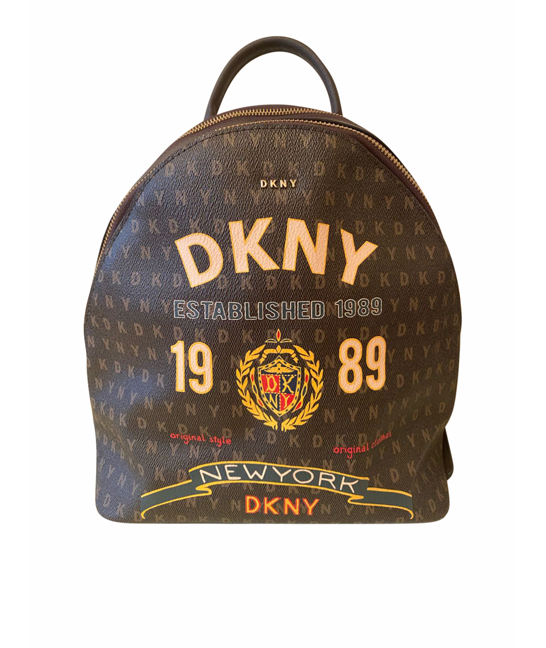 DKNY Коричневый рюкзак из искусственной кожи, фото 1