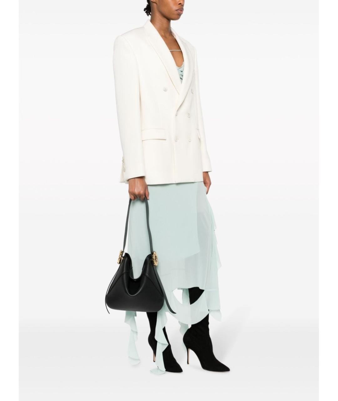 LANVIN Черная кожаная сумка через плечо, фото 2