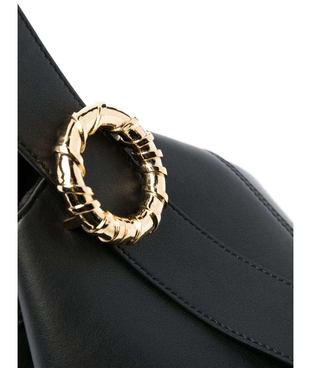 LANVIN Черная кожаная сумка через плечо, фото 4