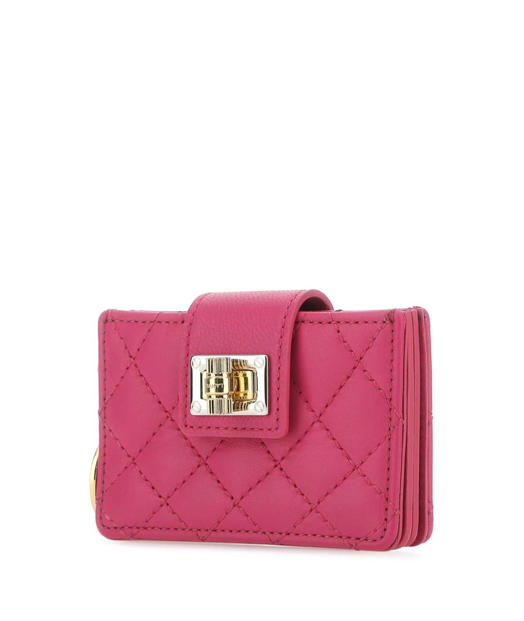 LANVIN Розовый кожаный кардхолдер, фото 2