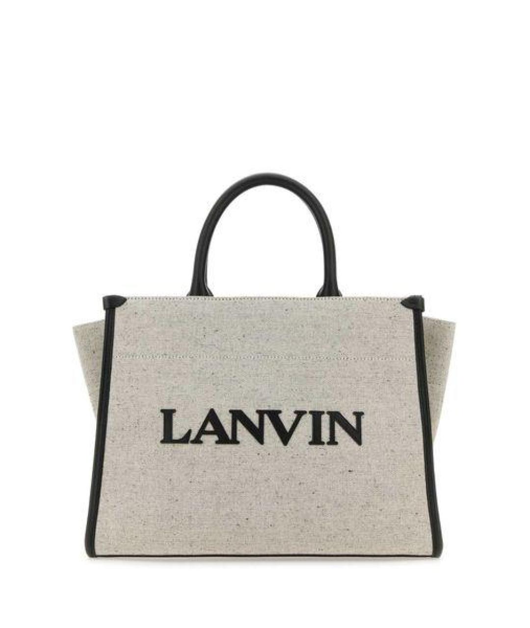 LANVIN Серая тканевая сумка тоут, фото 1