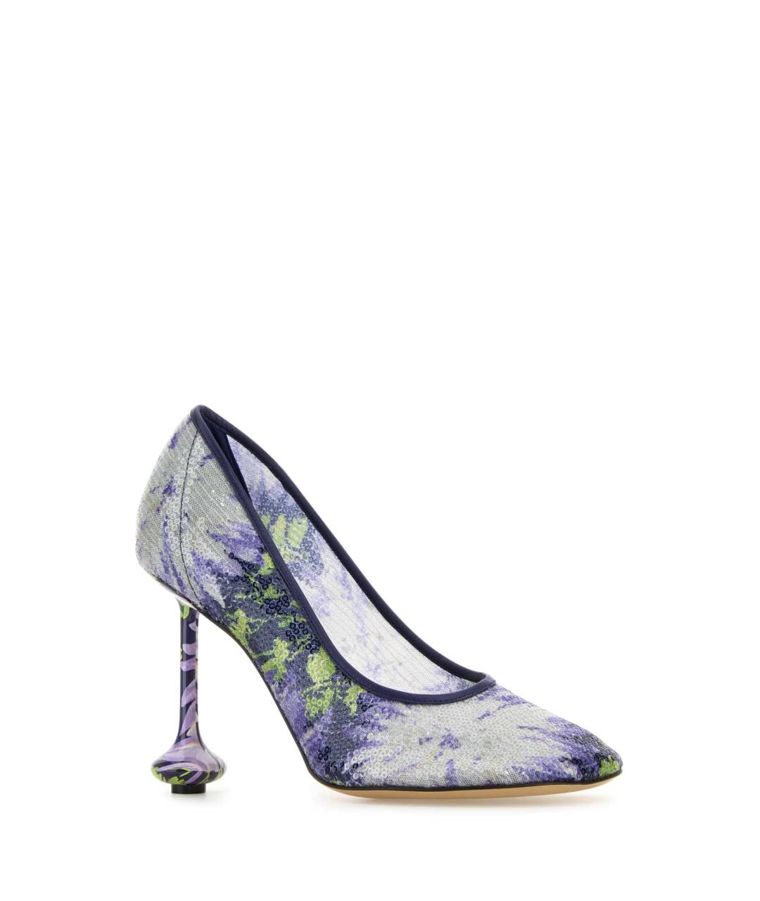 LOEWE Фиолетовые текстильные туфли, фото 2