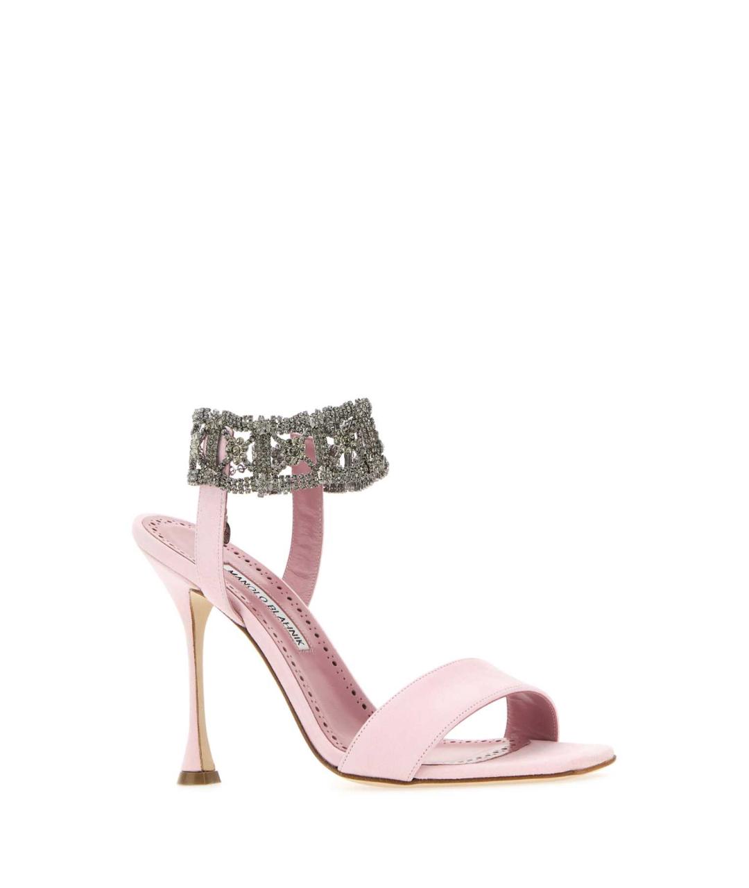 MANOLO BLAHNIK Розовые замшевые босоножки, фото 2