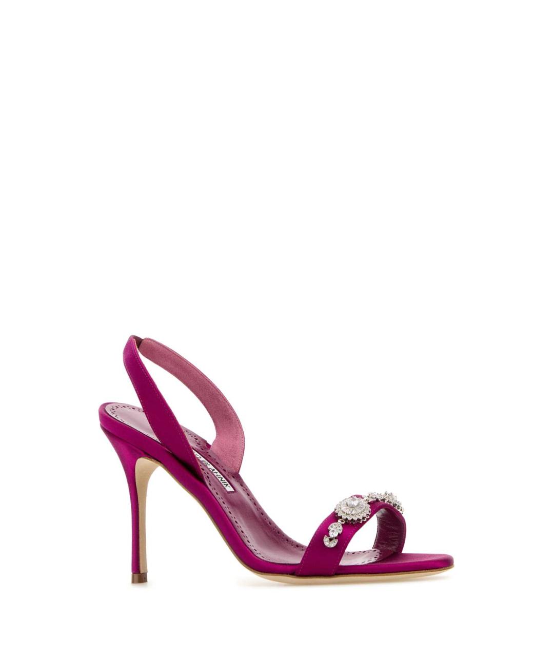 MANOLO BLAHNIK Фуксия текстильные босоножки, фото 2