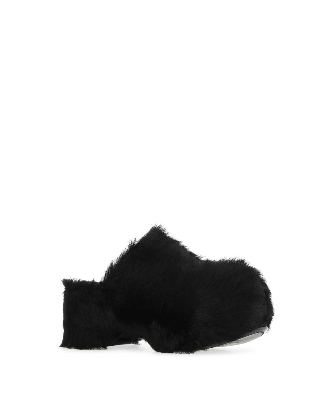 JIL SANDER Черные кожаные сабо, фото 2