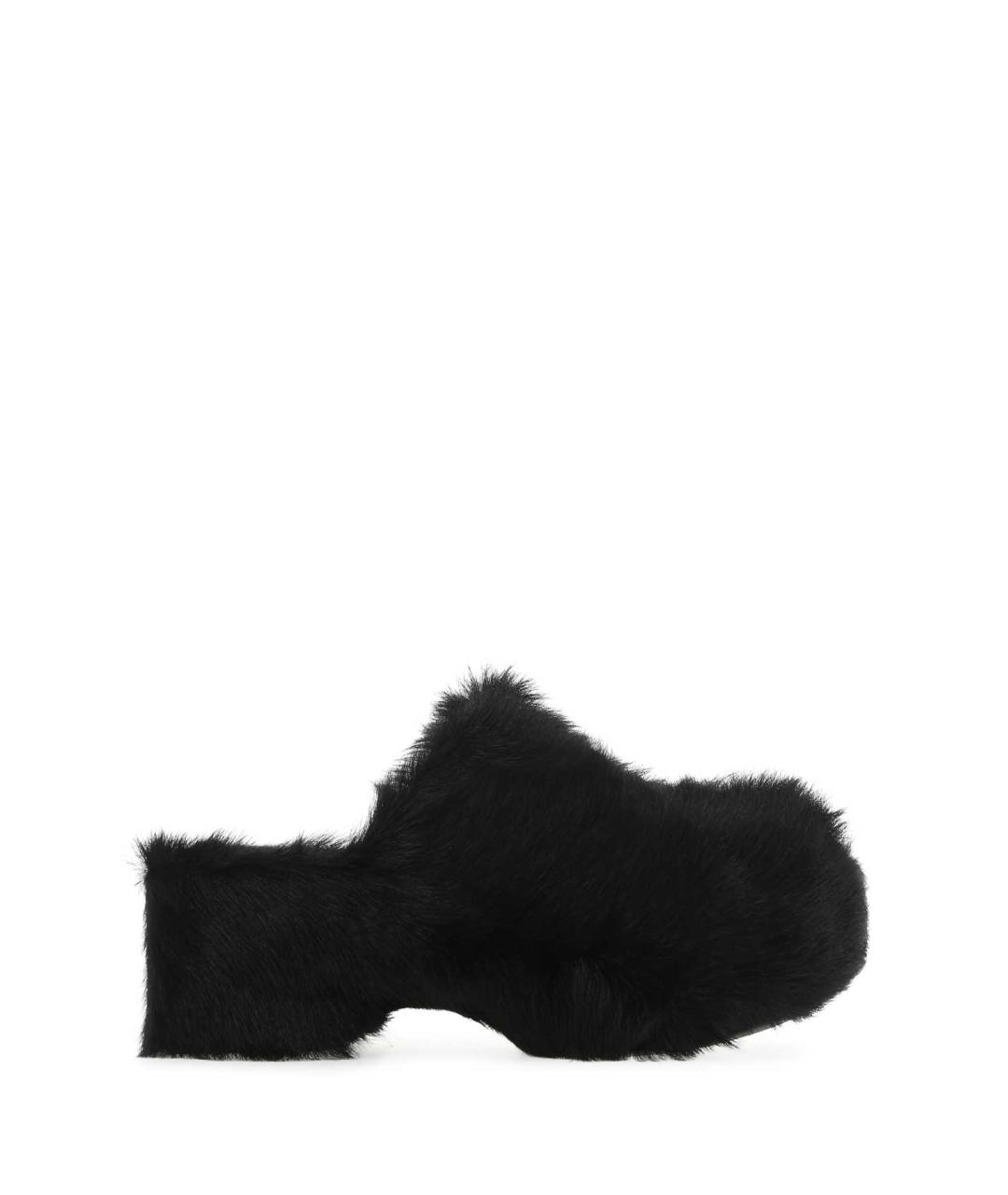 JIL SANDER Черные кожаные сабо, фото 1