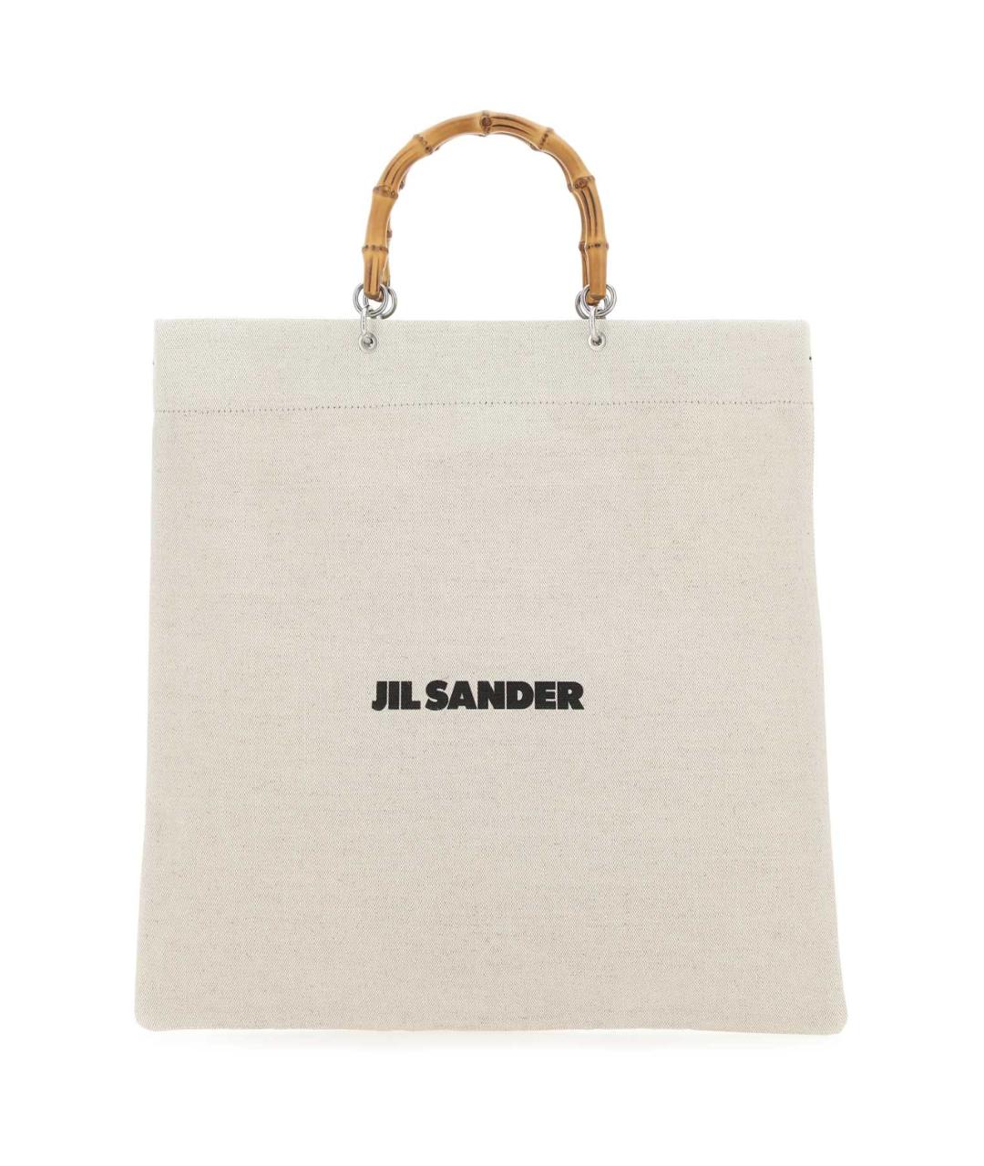 JIL SANDER Бежевая хлопковая сумка тоут, фото 1