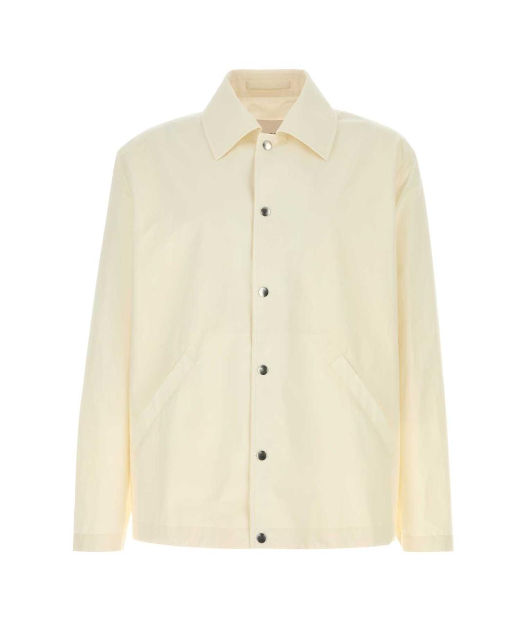 JIL SANDER Белая хлопковая куртка, фото 1