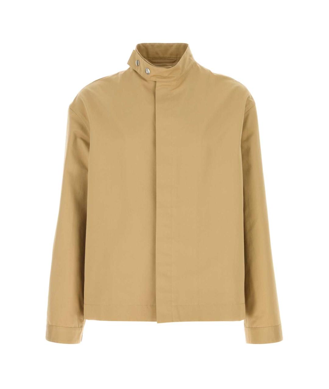JIL SANDER Бежевая хлопковая куртка, фото 1
