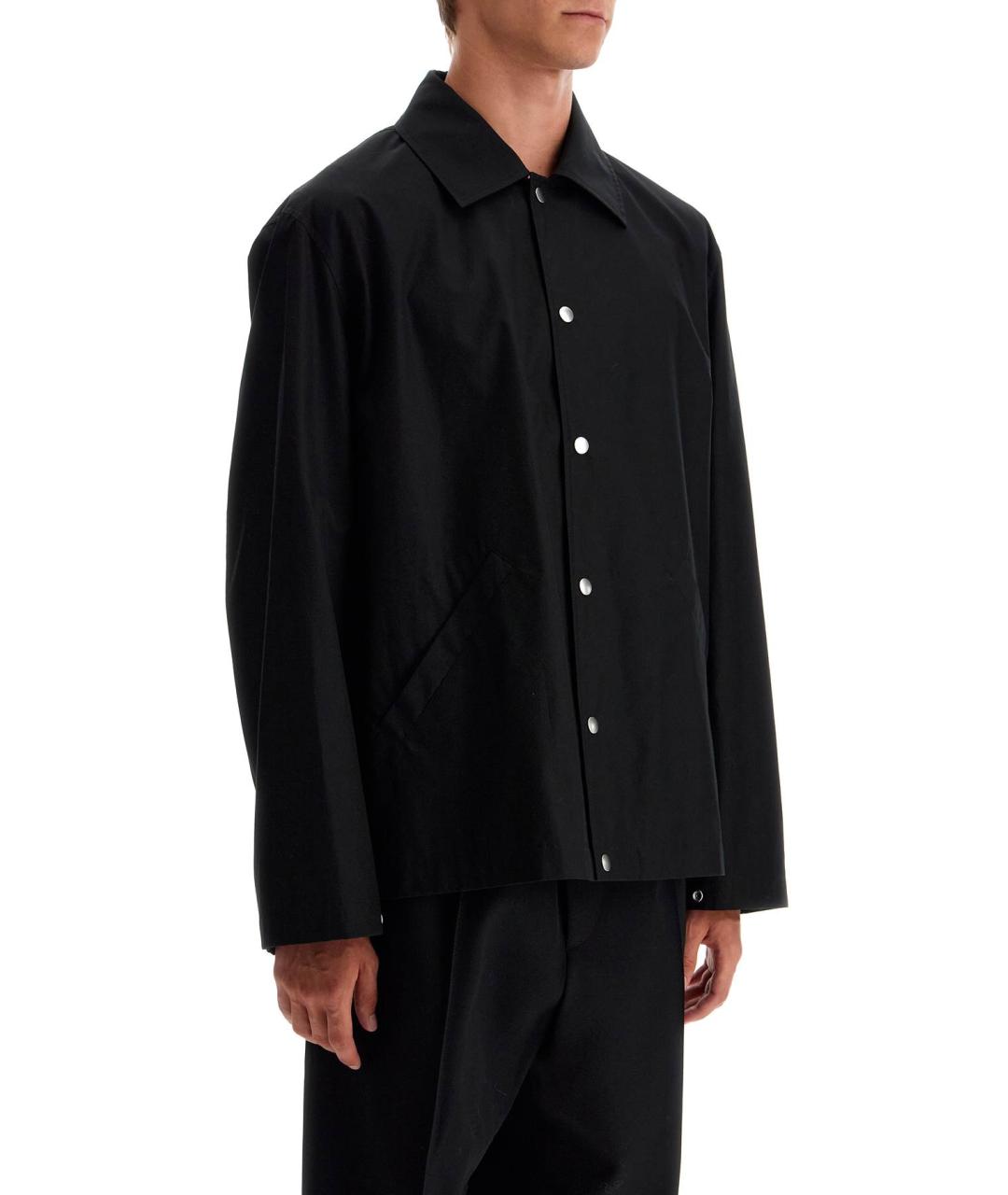 JIL SANDER Черная хлопковая куртка, фото 2