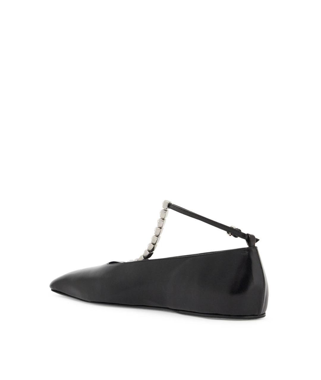 JIL SANDER Черные кожаные балетки, фото 4
