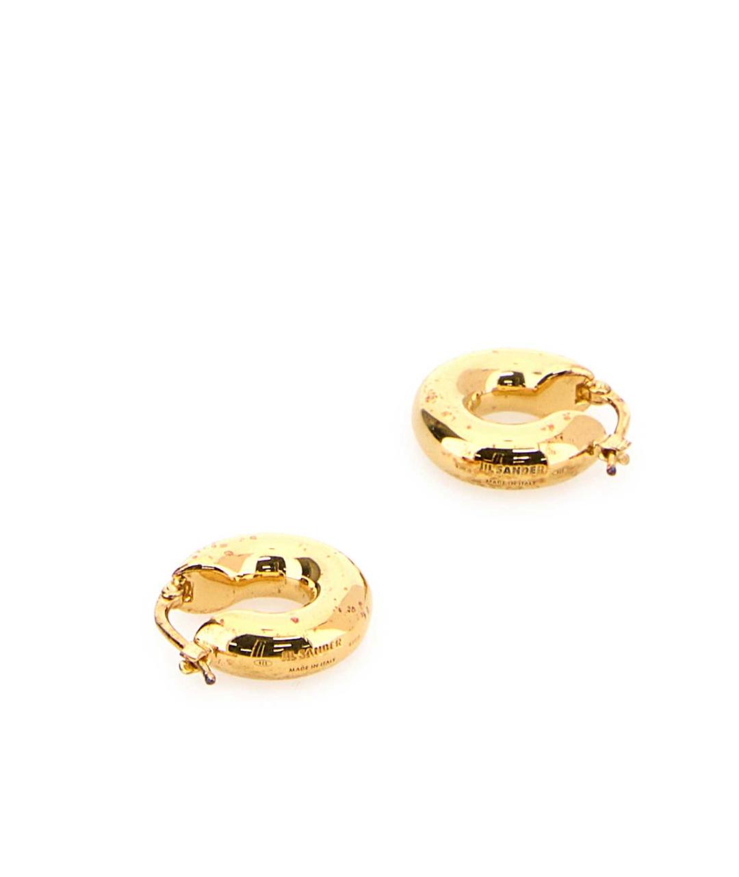 JIL SANDER Золотые металлические серьги, фото 2