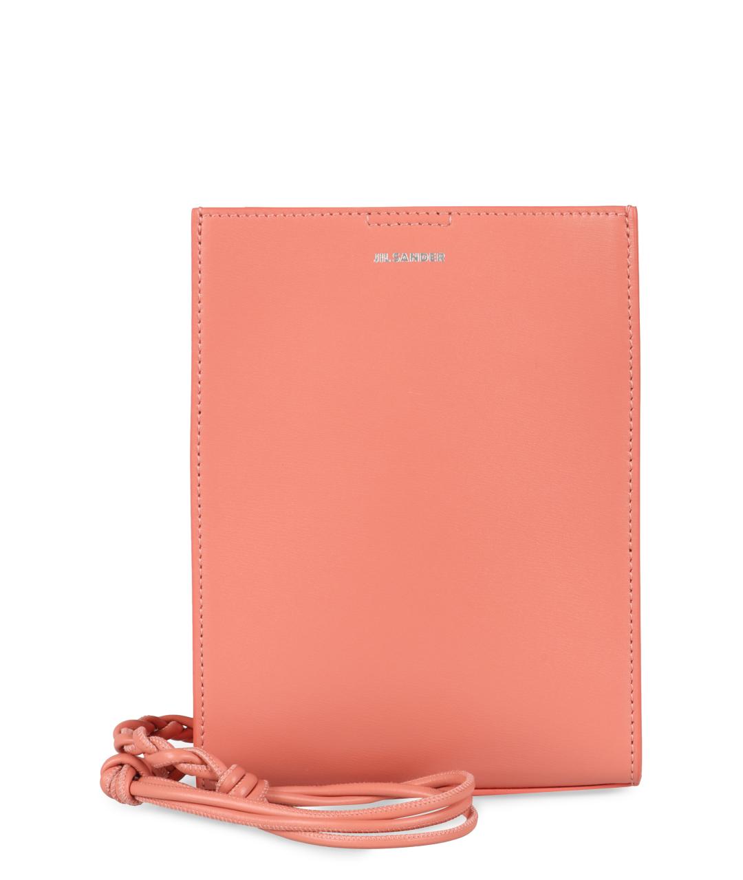 JIL SANDER Розовая кожаная сумка через плечо, фото 1