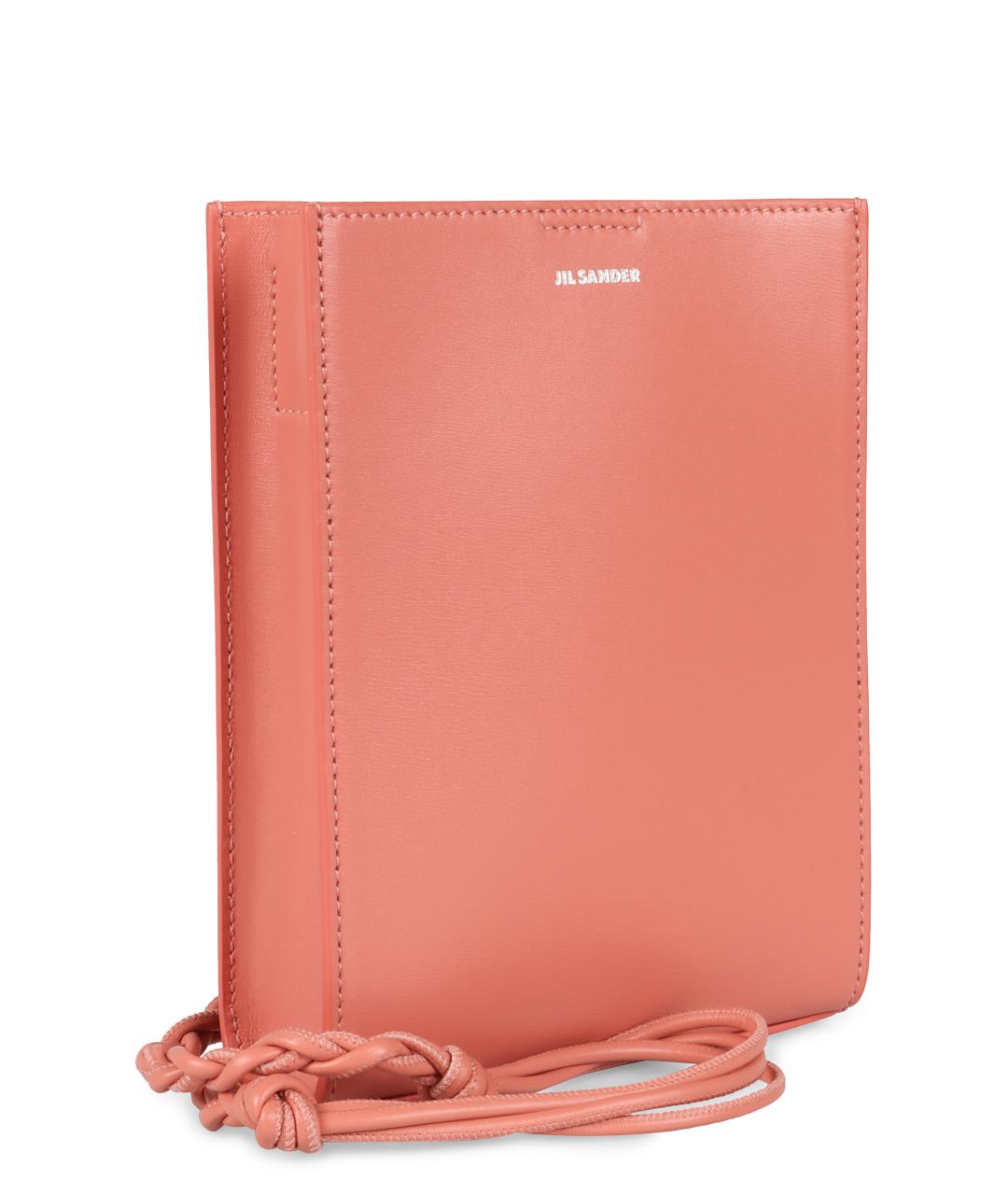 JIL SANDER Розовая кожаная сумка через плечо, фото 3