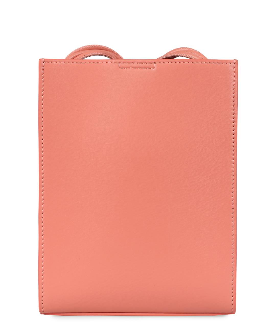 JIL SANDER Розовая кожаная сумка через плечо, фото 4