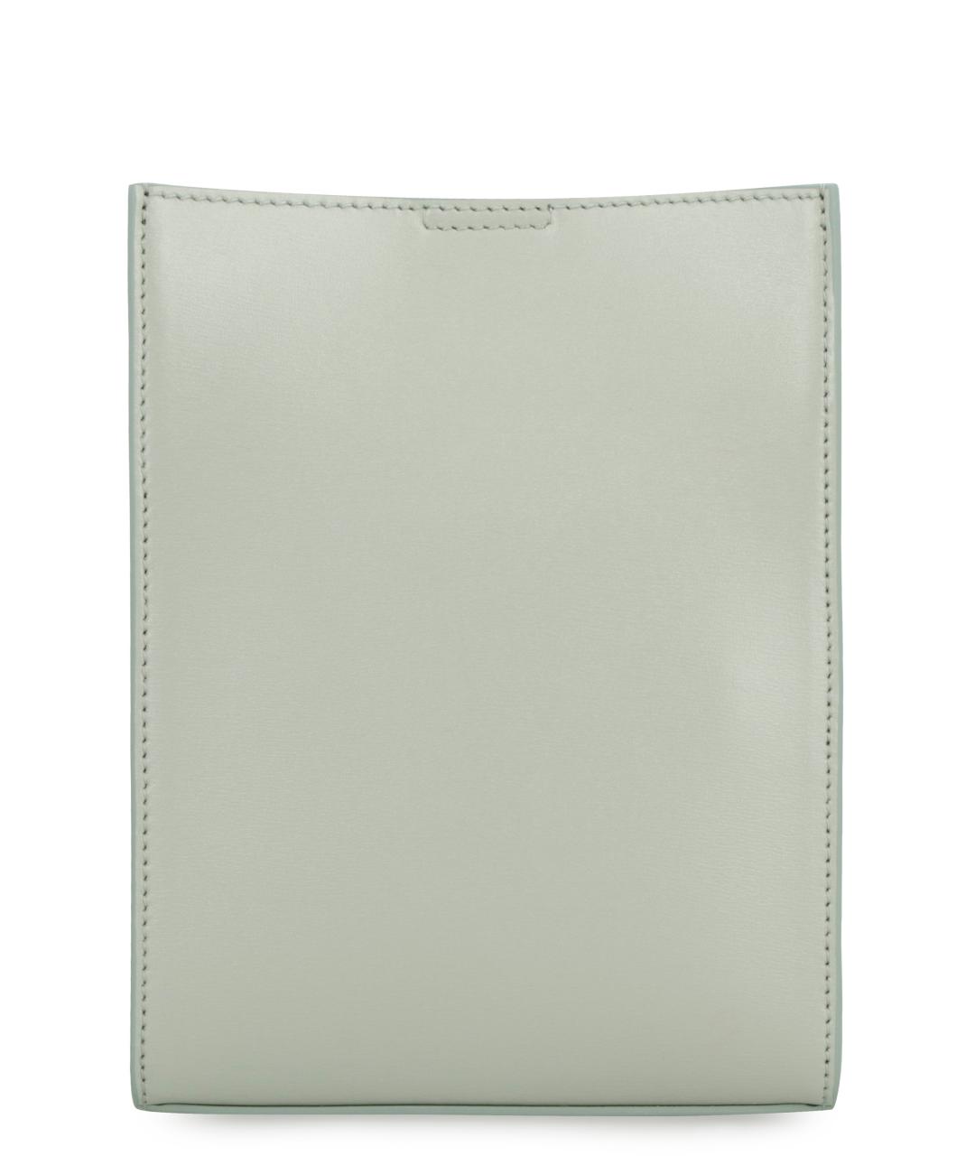 JIL SANDER Зеленая кожаная сумка через плечо, фото 4