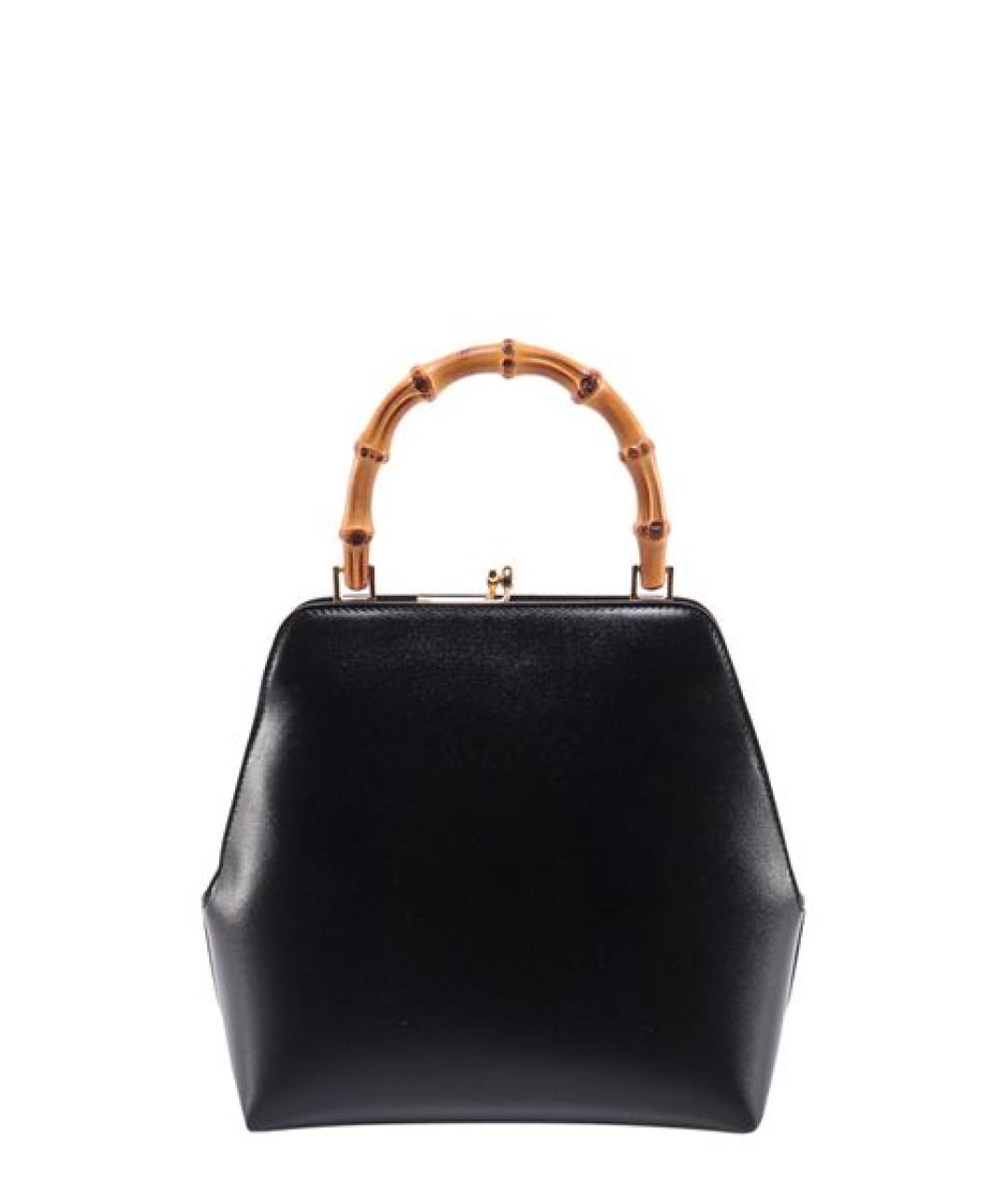 JIL SANDER Черная кожаная сумка с короткими ручками, фото 2