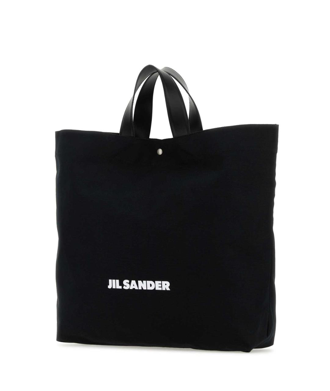 JIL SANDER Черная тканевая сумка тоут, фото 2
